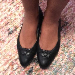 Black Chanel Flats